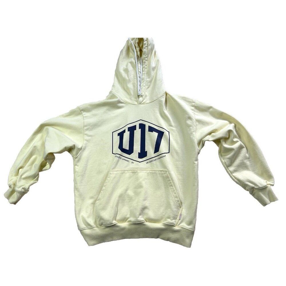 U17 ATHLETIC APPAREL BY UN GARCON CHARMANT Yellow Hoodie Large See Notes